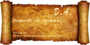 Dombrádi Aranka névjegykártya
